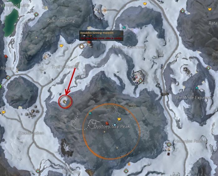 Dredgehaunt Cliffs mapa